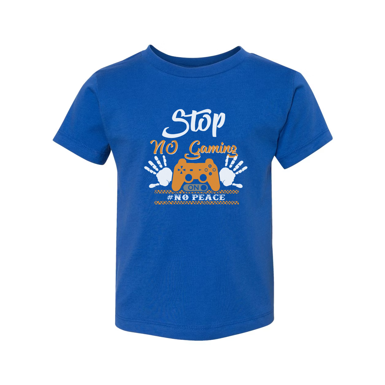Unisex Gamer Graphic T Shirt With Stop No Gaming Design And Controller Print Artwork