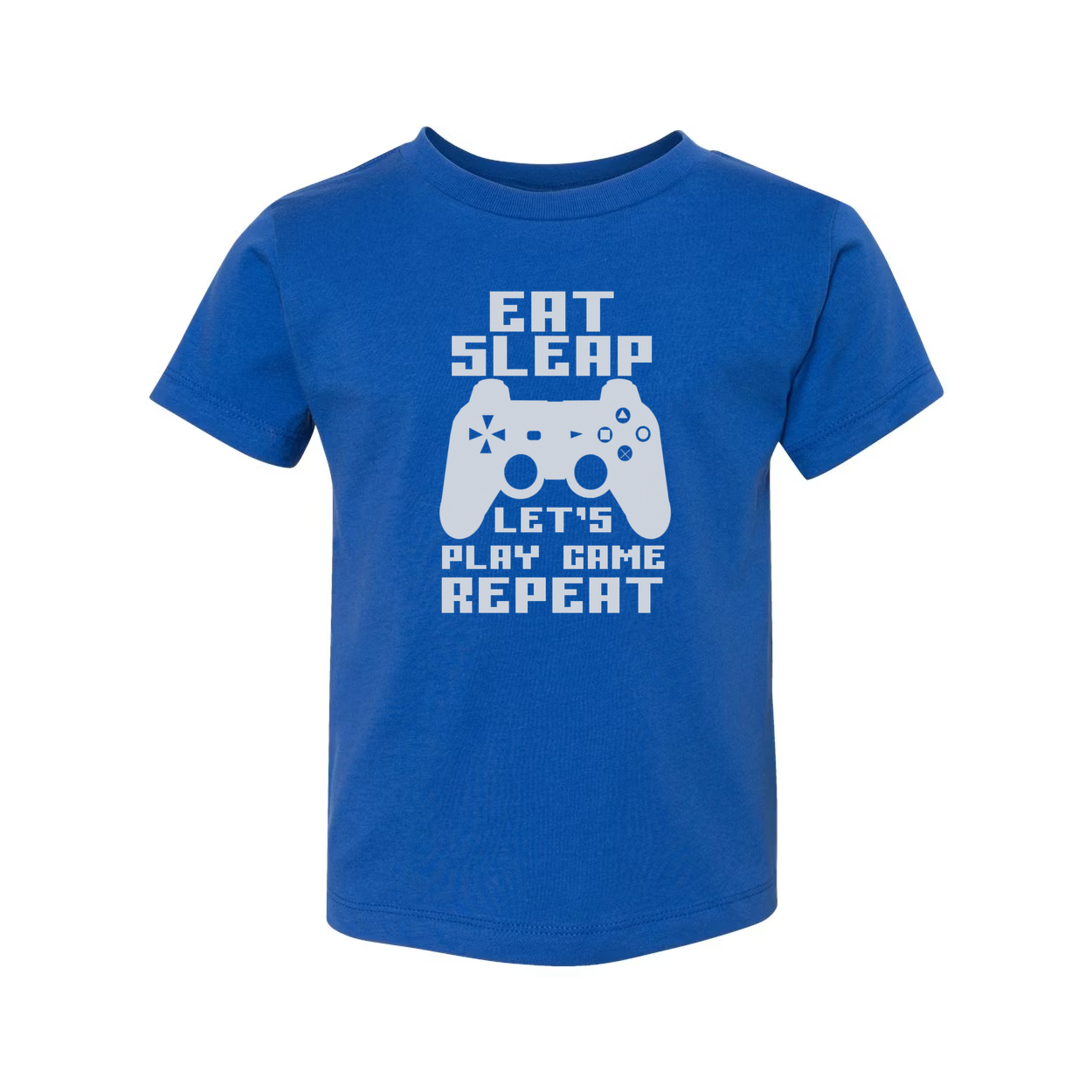Unisex Gamer T Shirt With Eat Sleep Lets Play Game Repeat Graphic Print For Everyday Wear