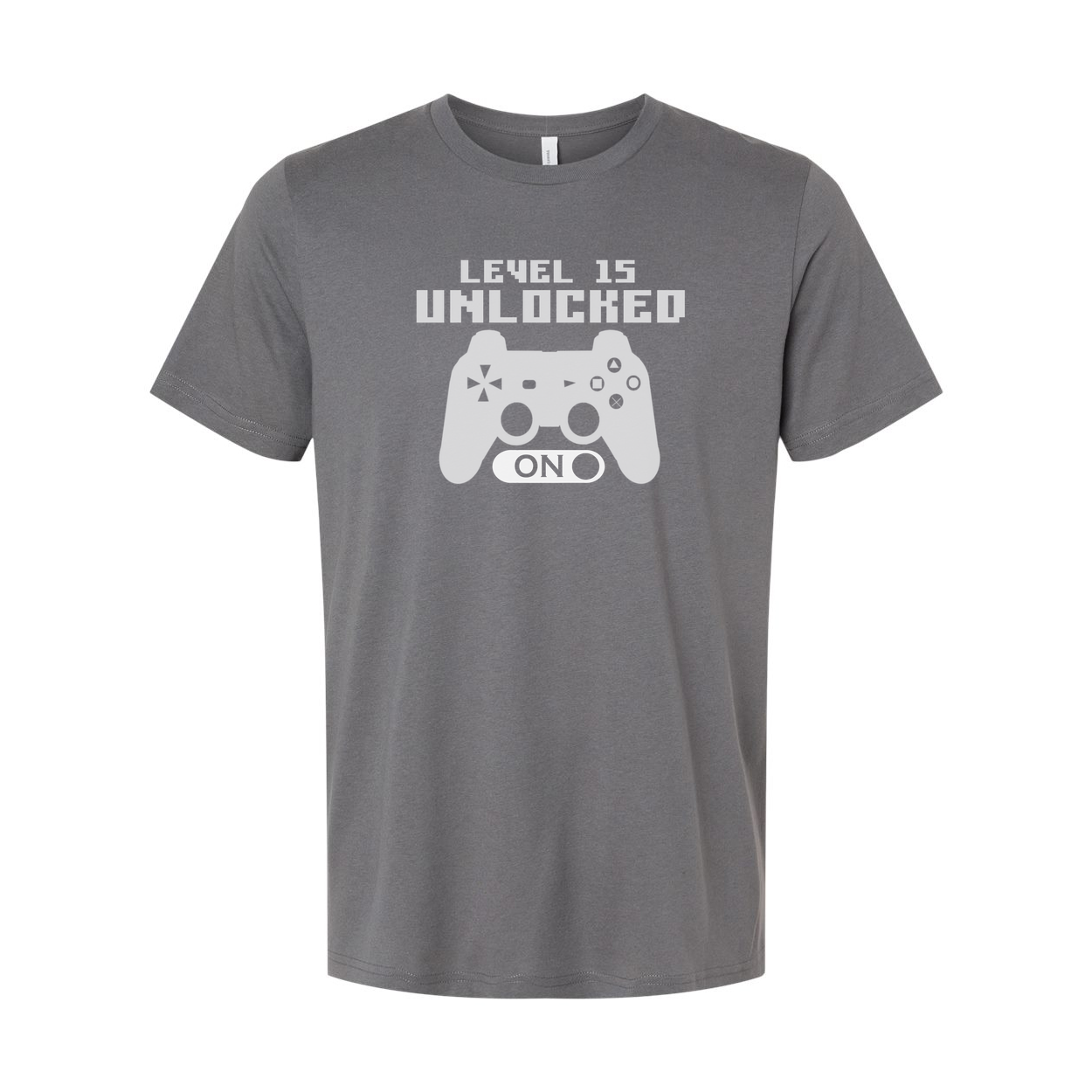 Gamer Unisex T Shirt With Level 15 Unlocked Controller Graphic For Casual Gamers Worldwide