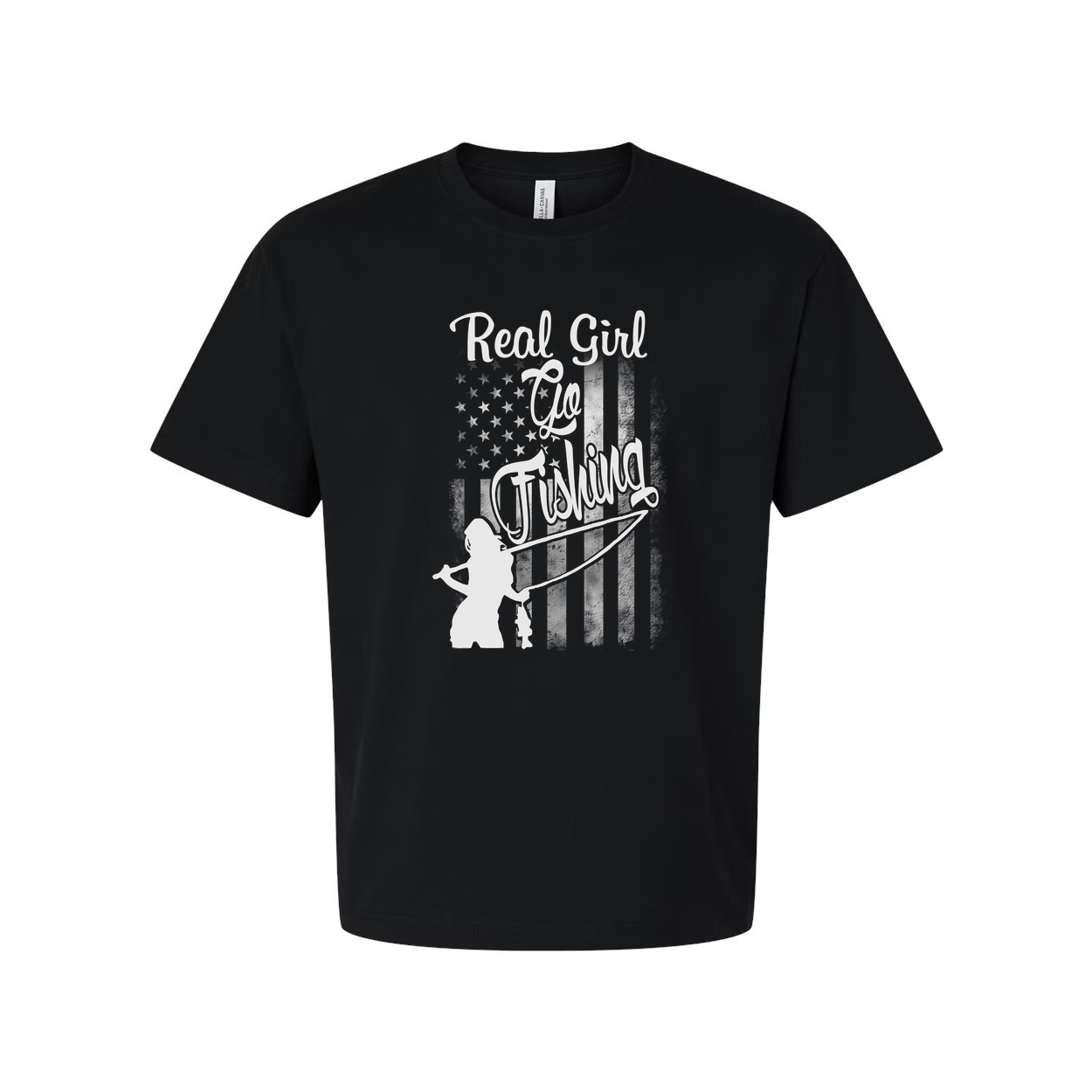 Real Girl Fishing Graphic Tee For Men Women Unisex Short Sleeve Shirt Soft Material Comfort Fit