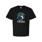 Unisex Fishing Graphic Tee With Keep Fishing Theme And Angler Rods And Lure Design