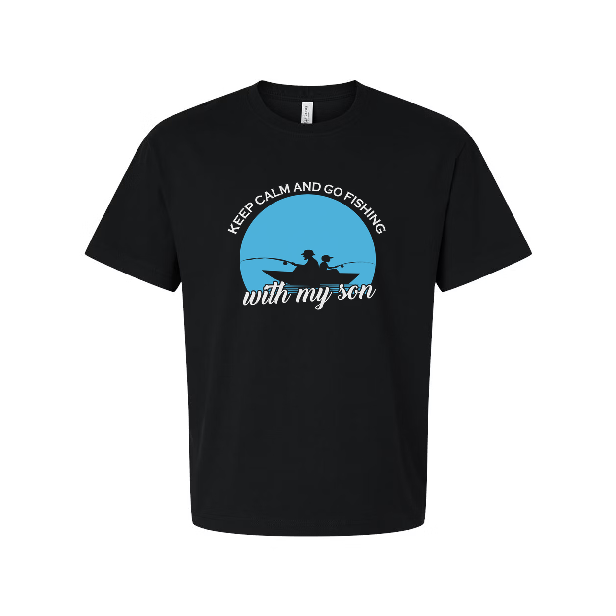 Keep Calm And Go Fishing With My Son Graphic Tee For Family Fishing Adventures And Memories