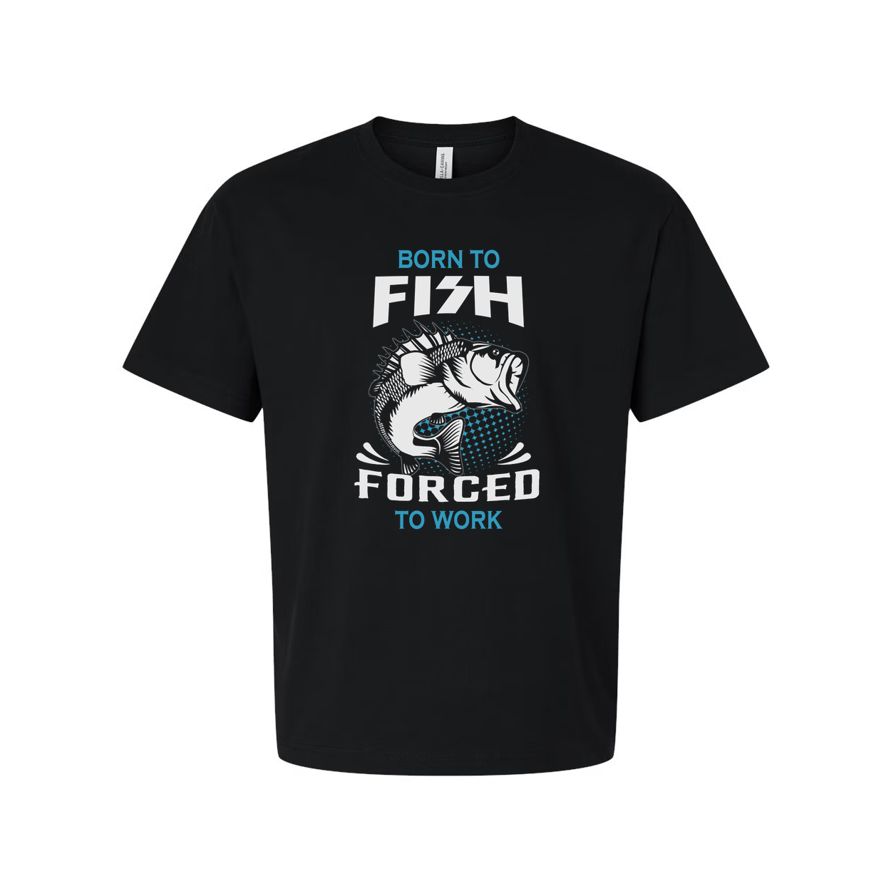 Unisex Fishing T Shirt With Born To Fish Forced To Work Graphic Print Tee For Outdoor Adventure