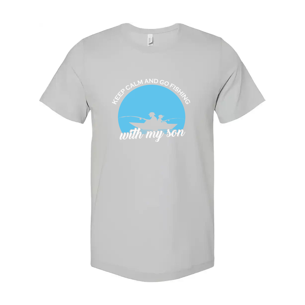 Keep Calm And Go Fishing With My Son Graphic Tee For Family Fishing Adventures And Memories