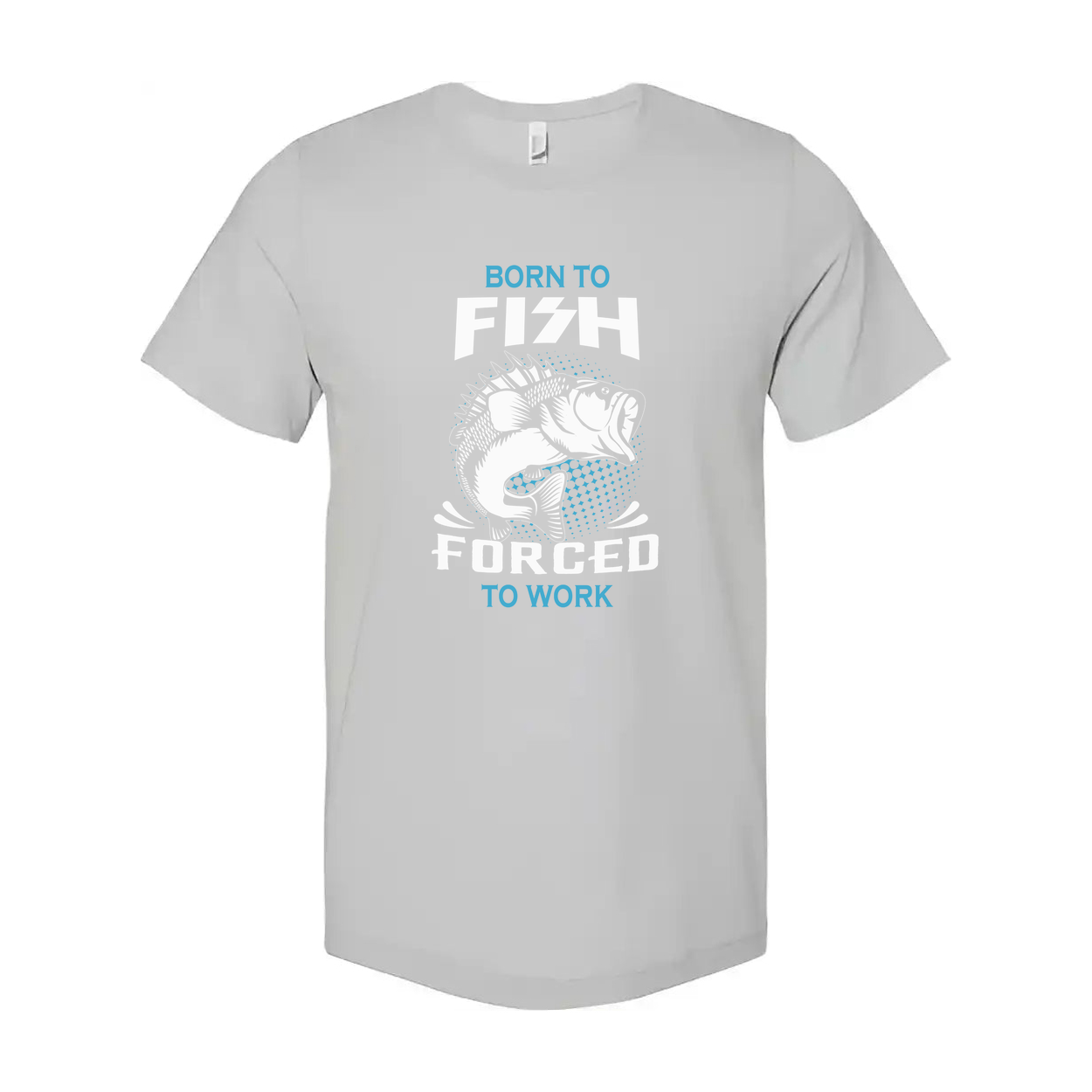 Unisex Fishing T Shirt With Born To Fish Forced To Work Graphic Print Tee For Outdoor Adventure