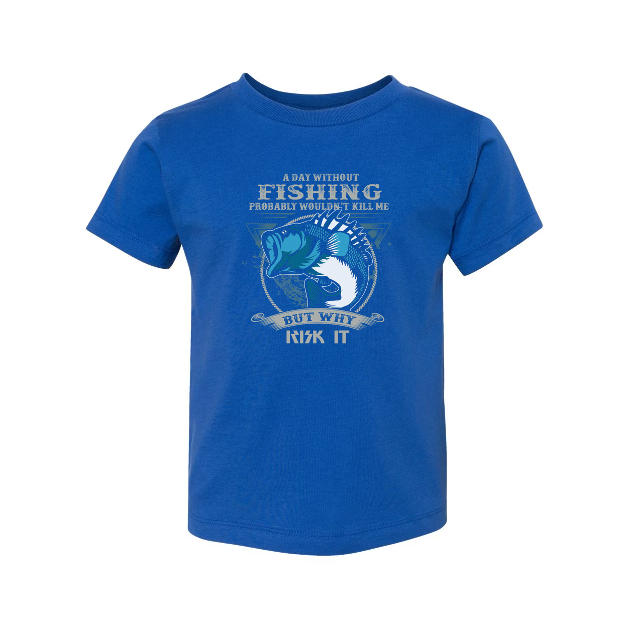 Unisex Fishing Graphic T Shirt With Large Blue Bass Illustration And Classic Fishing Quote For Outdoor Enthusiasts