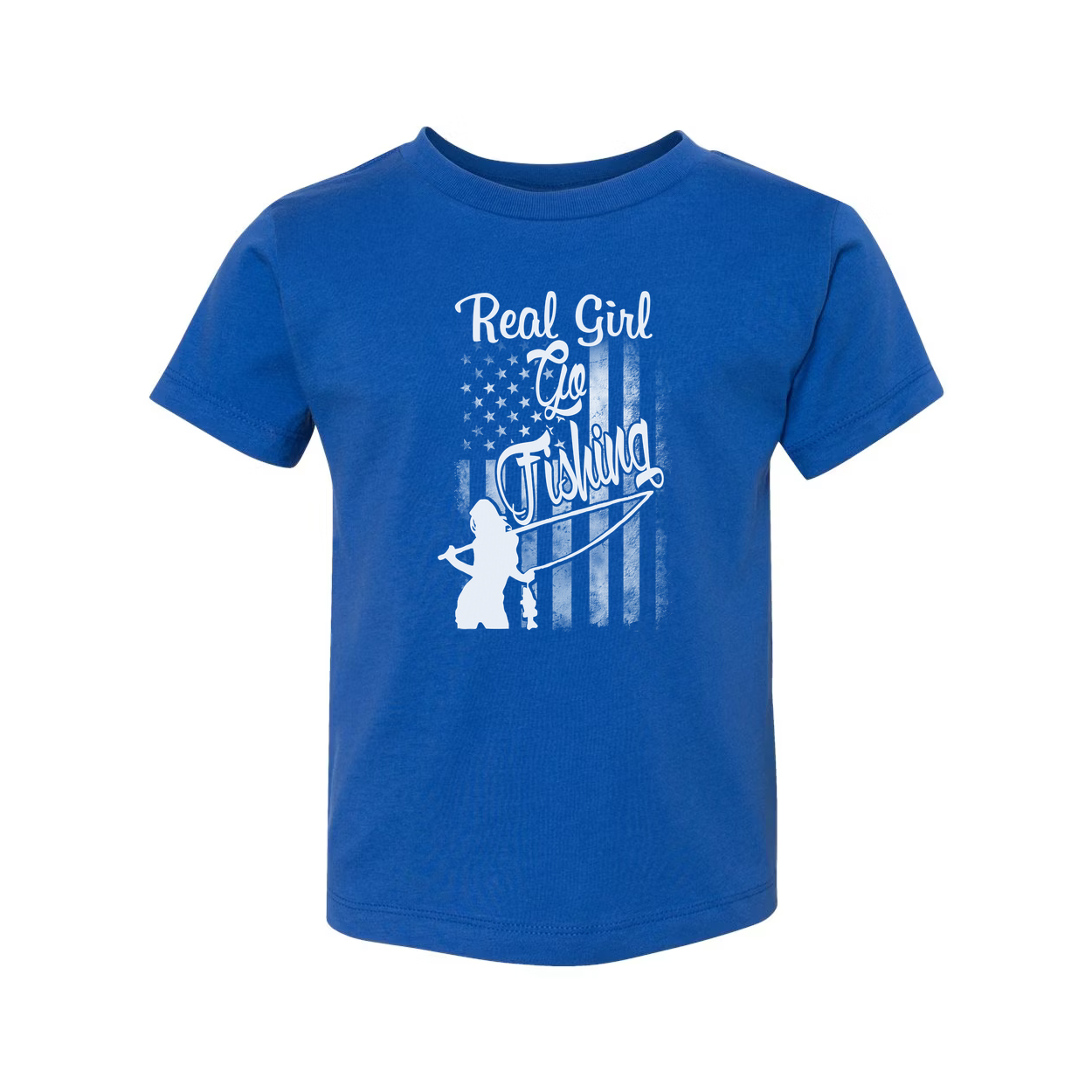 Real Girl Fishing Graphic Tee For Men Women Unisex Short Sleeve Shirt Soft Material Comfort Fit