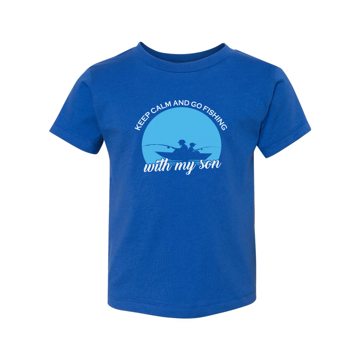 Keep Calm And Go Fishing With My Son Graphic Tee For Family Fishing Adventures And Memories