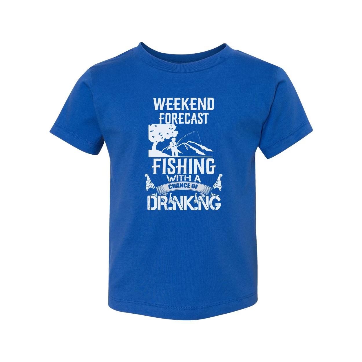Weekend Forecast Fishing Graphic Tee With A Chance Of Drinking For Outdoor Enthusiasts