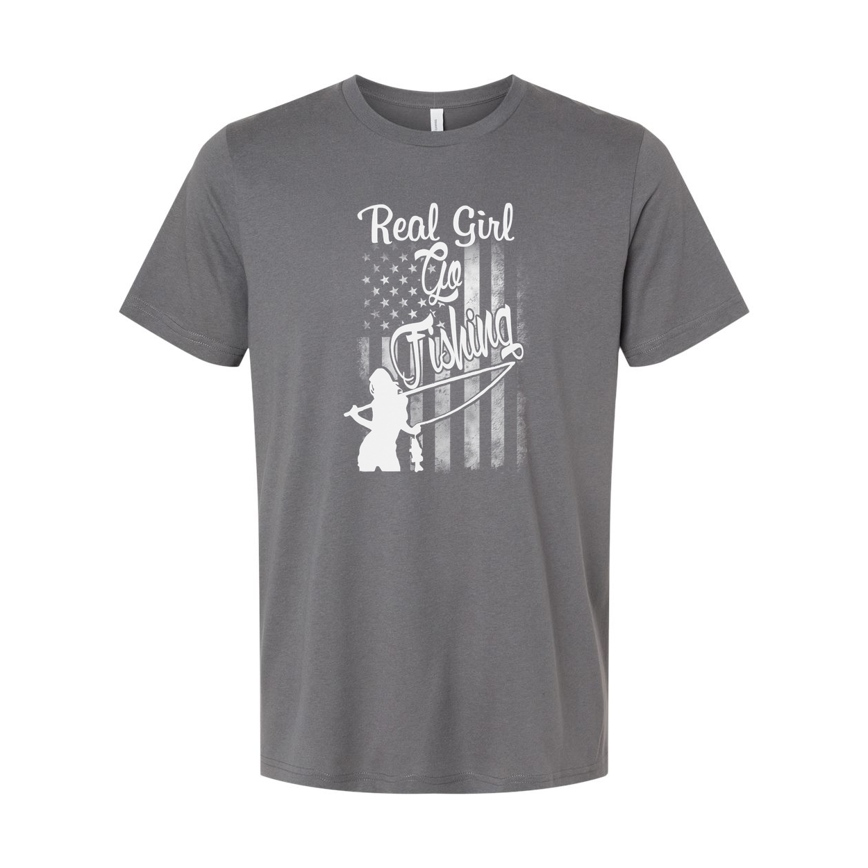 Real Girl Fishing Graphic Tee For Men Women Unisex Short Sleeve Shirt Soft Material Comfort Fit