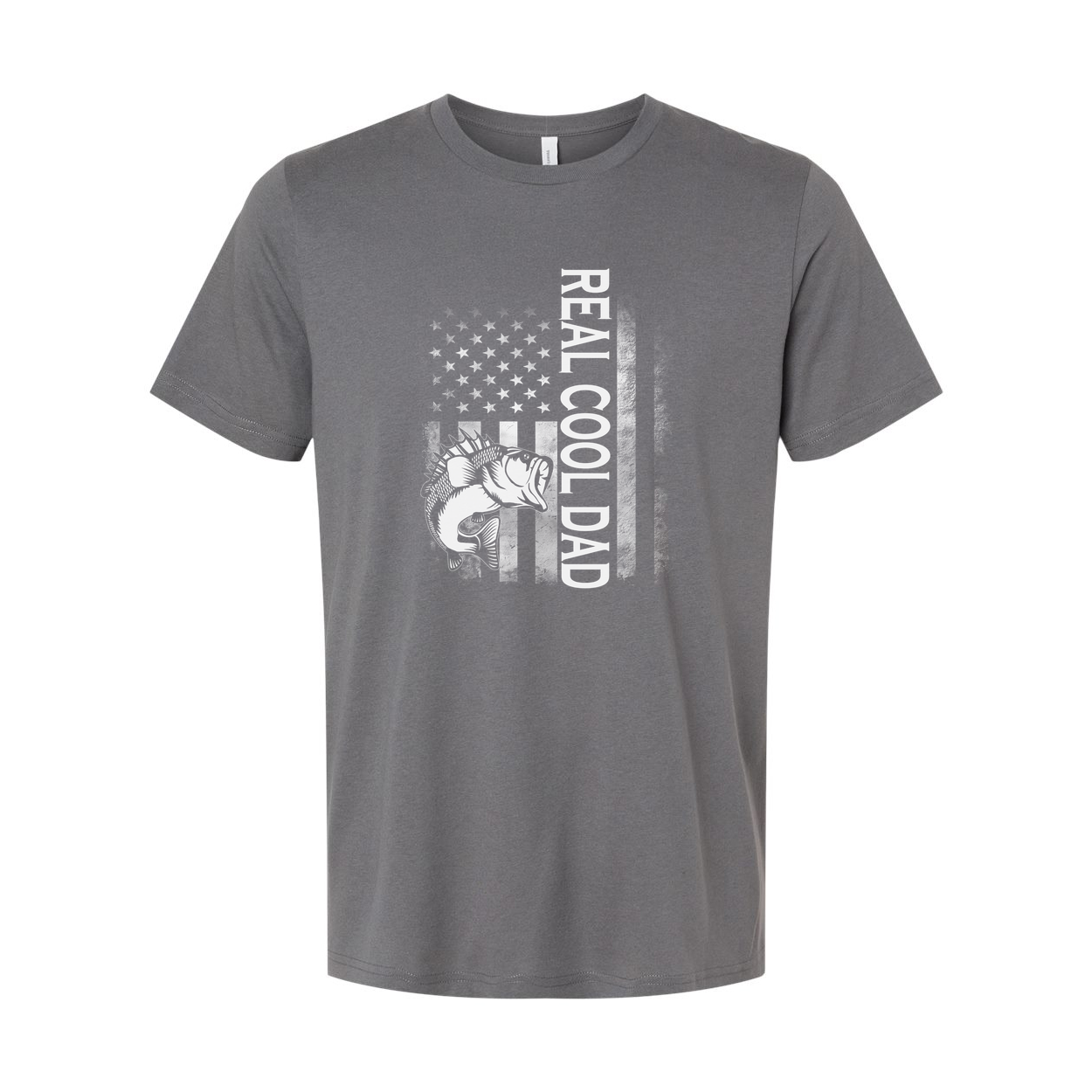 Real Good Dad Fishing Graphic Tee For Men And Women With American Flag Design Unisex Short Sleeve