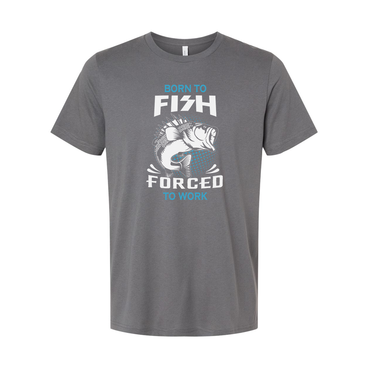 Unisex Fishing T Shirt With Born To Fish Forced To Work Graphic Print Tee For Outdoor Adventure