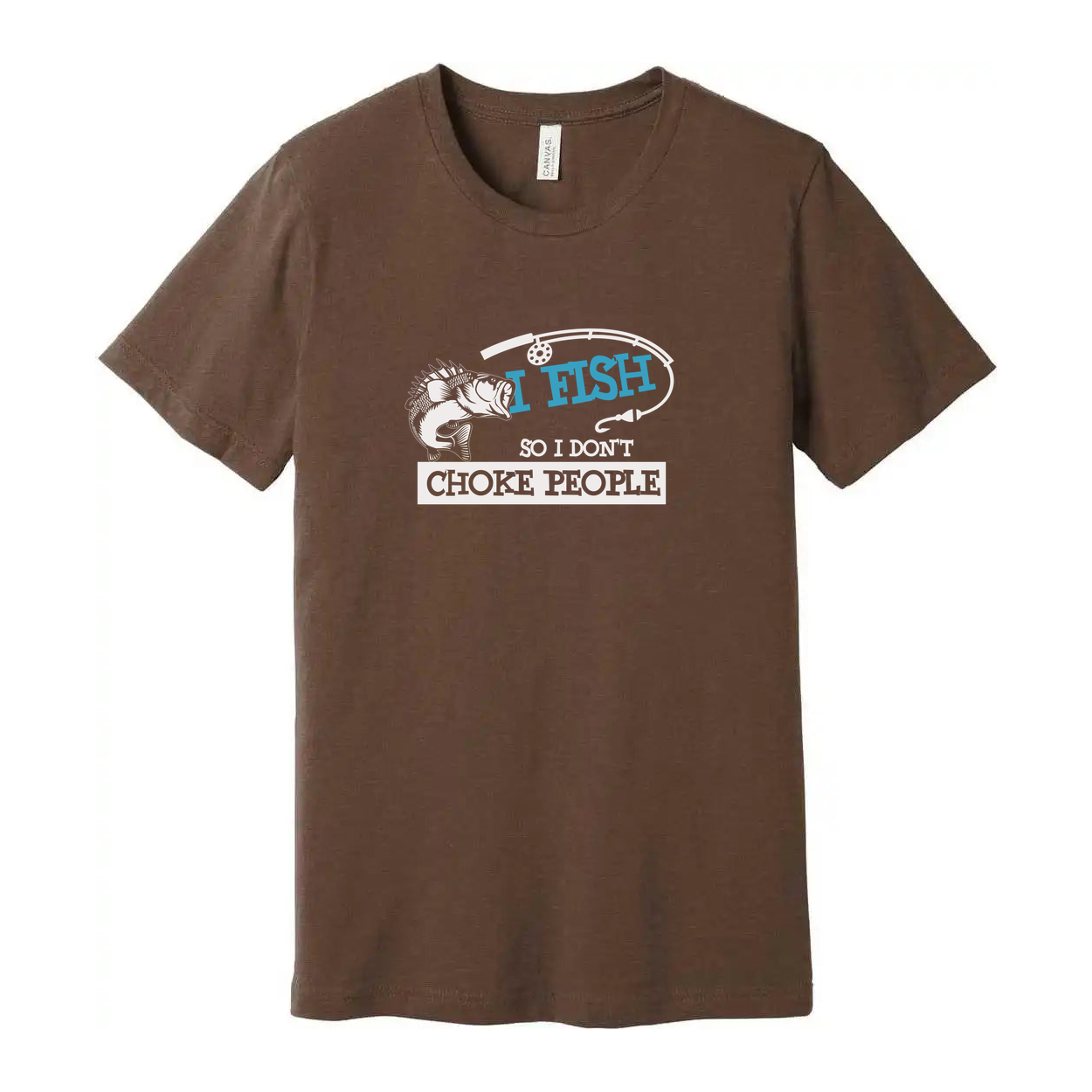 Unisex Fishing T Shirt With Humorous I Fish So I Don’t Choke People Graphic Tee For Anglers