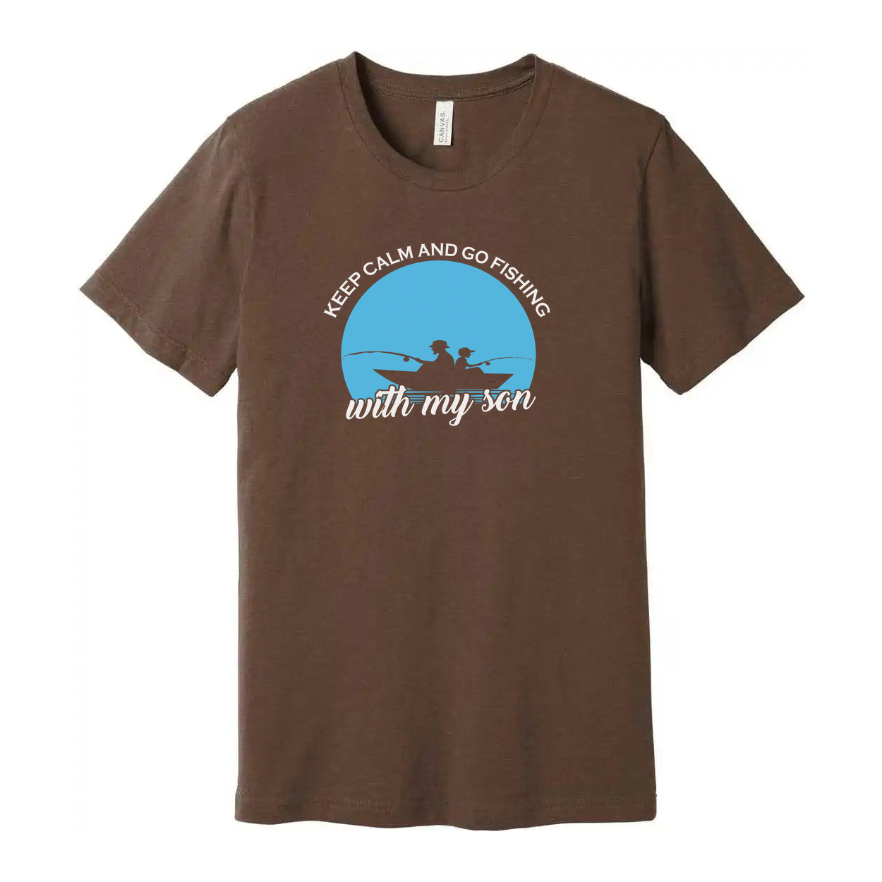 Keep Calm And Go Fishing With My Son Graphic Tee For Family Fishing Adventures And Memories