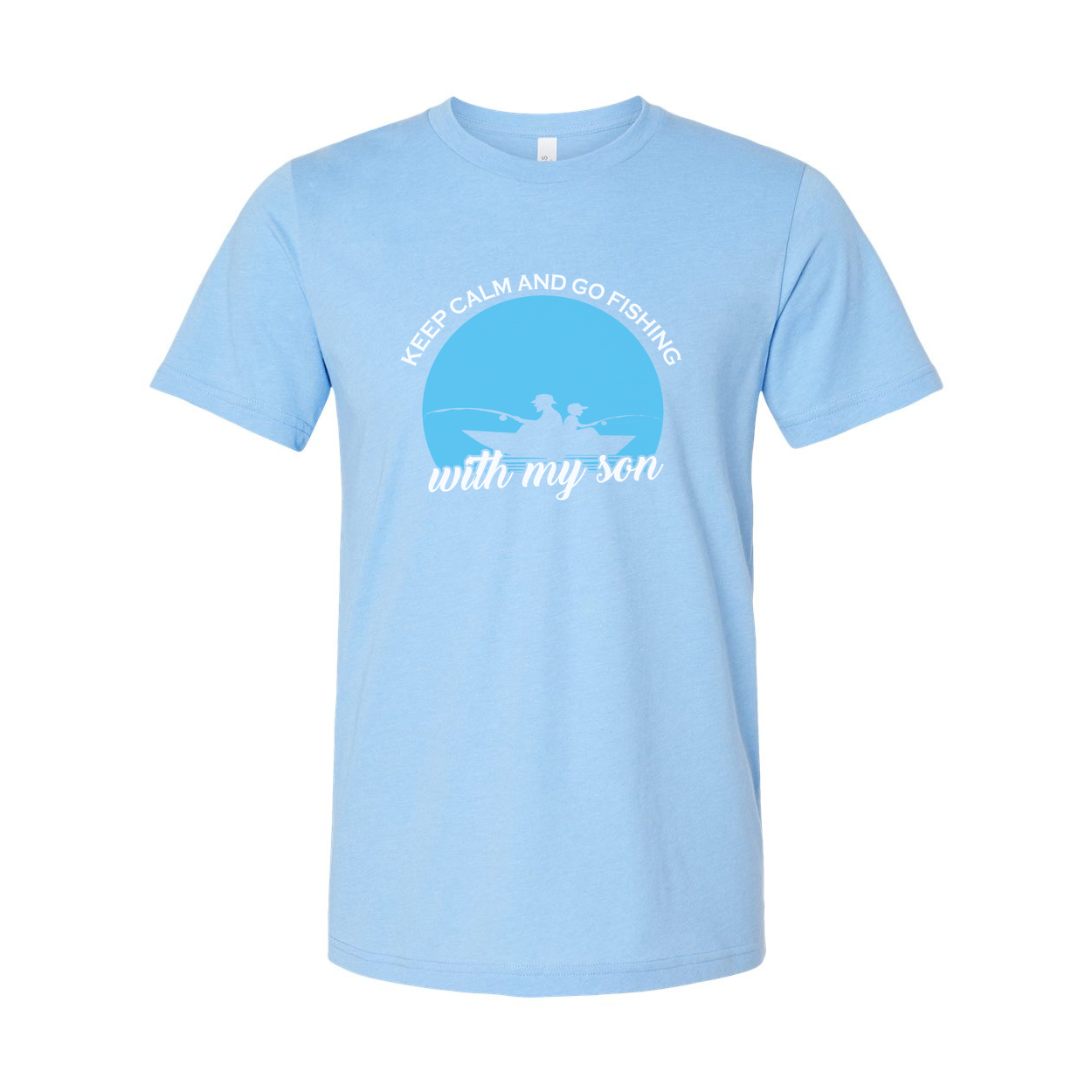 Keep Calm And Go Fishing With My Son Graphic Tee For Family Fishing Adventures And Memories