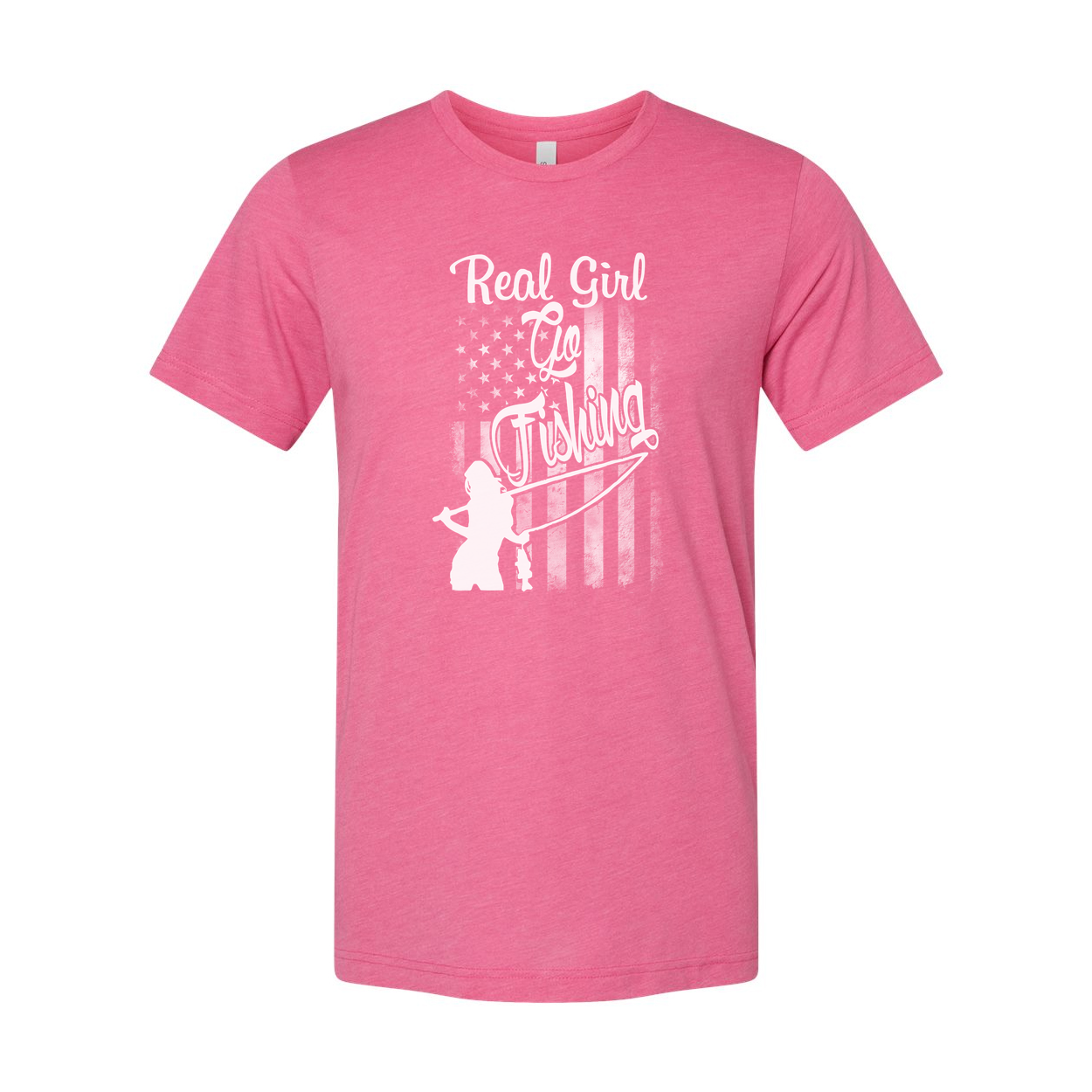 Real Girl Fishing Graphic Tee For Men Women Unisex Short Sleeve Shirt Soft Material Comfort Fit