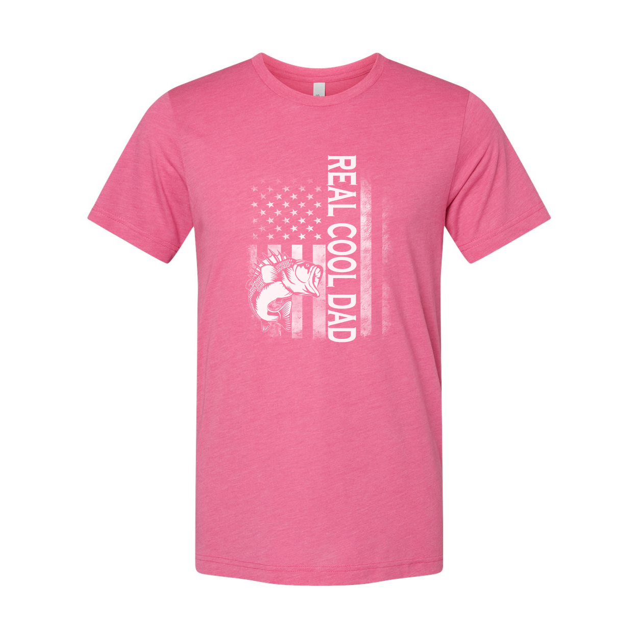 Real Good Dad Fishing Graphic Tee For Men And Women With American Flag Design Unisex Short Sleeve