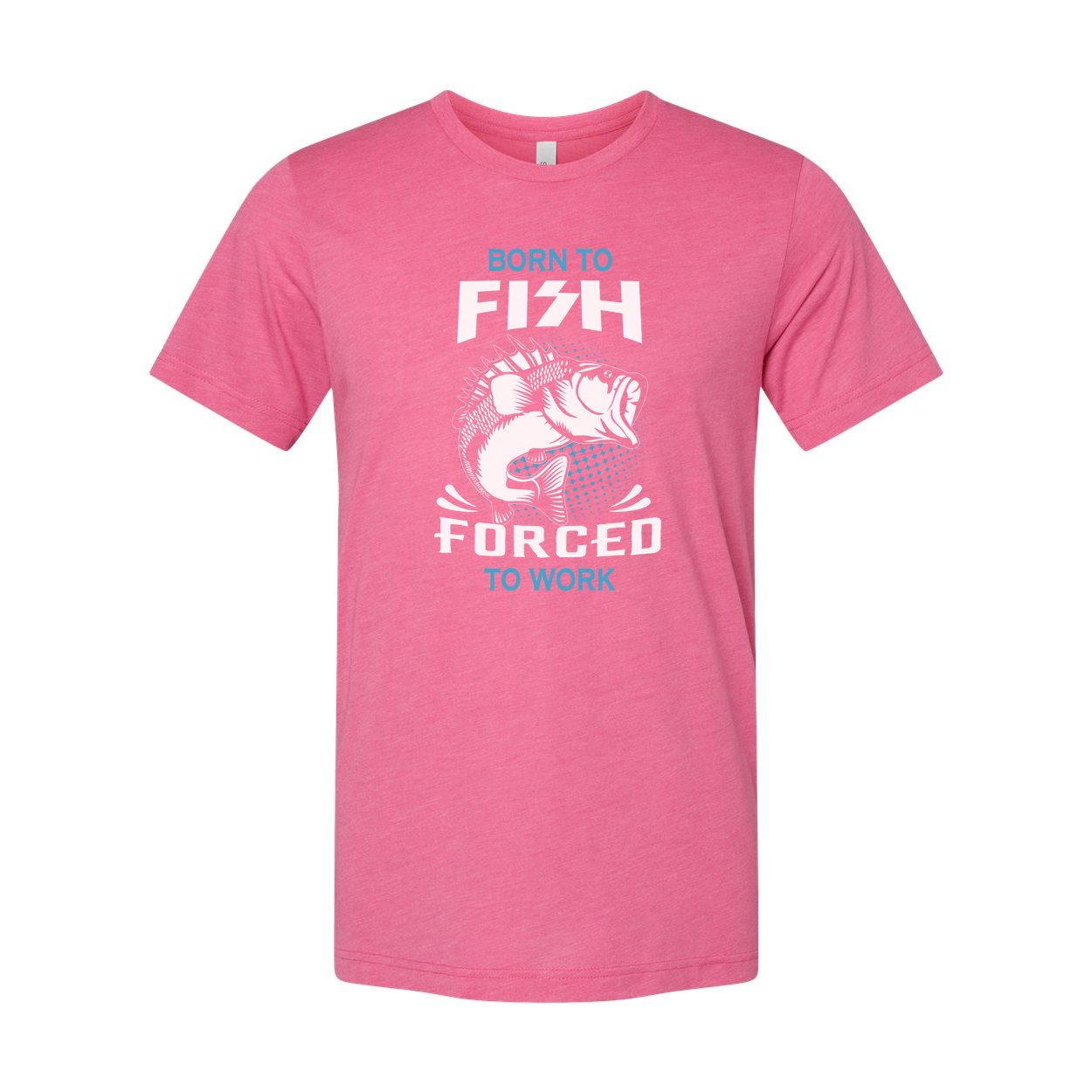 Unisex Fishing T Shirt With Born To Fish Forced To Work Graphic Print Tee For Outdoor Adventure
