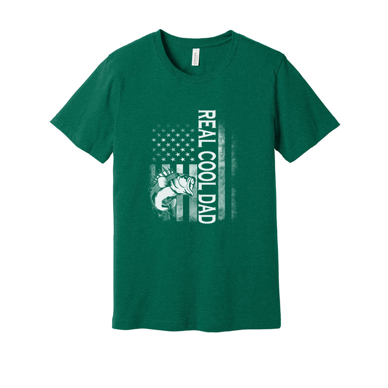 Real Good Dad Fishing Graphic Tee For Men And Women With American Flag Design Unisex Short Sleeve