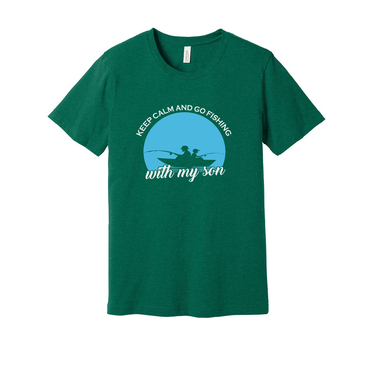 Keep Calm And Go Fishing With My Son Graphic Tee For Family Fishing Adventures And Memories