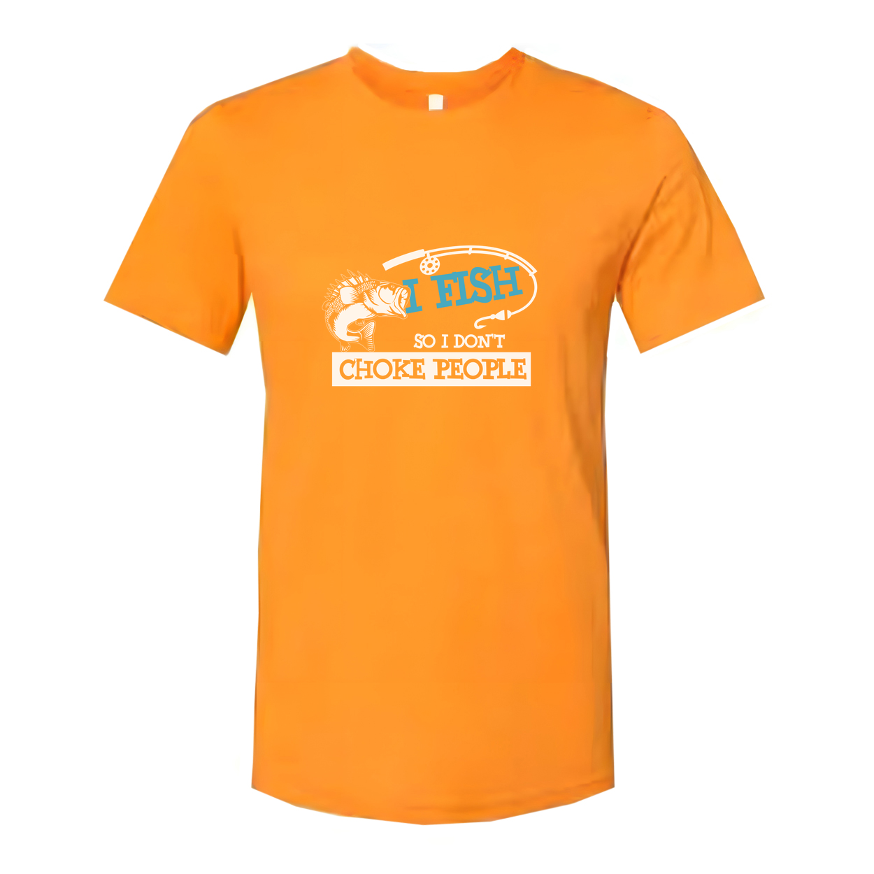 Unisex Fishing T Shirt With Humorous I Fish So I Don’t Choke People Graphic Tee For Anglers