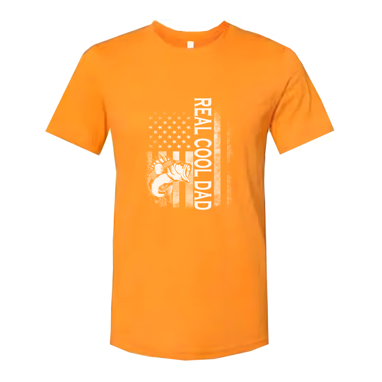 Real Good Dad Fishing Graphic Tee For Men And Women With American Flag Design Unisex Short Sleeve