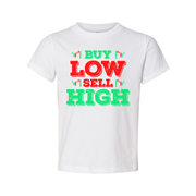 Crypto Trading Unisex T Shirt Graphic I Buy Low Sell High Stock Market Theme Tee