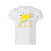 Unisex Crypto Bull And Bitcoin Growth Chart Graphic Tee With Rising Trend Lines And Bold Design