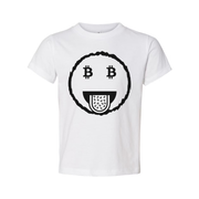 Crypto Bitcoin Emoji Face Graphic T Shirt For Unisex Wear With Bitcoin Motif Illustration Tee