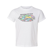 Economics Of The Future Crypto Unisex Tee With Bitcoin Inspired Word Cloud Design For Tech Fans