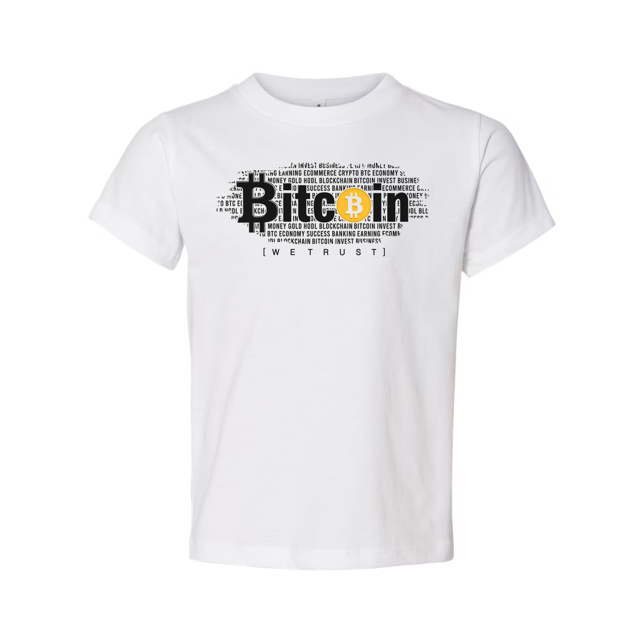 Unisex Bitcoin Graphic Tee With We Trust Slogan And Crypto Logo Print Short Sleeve