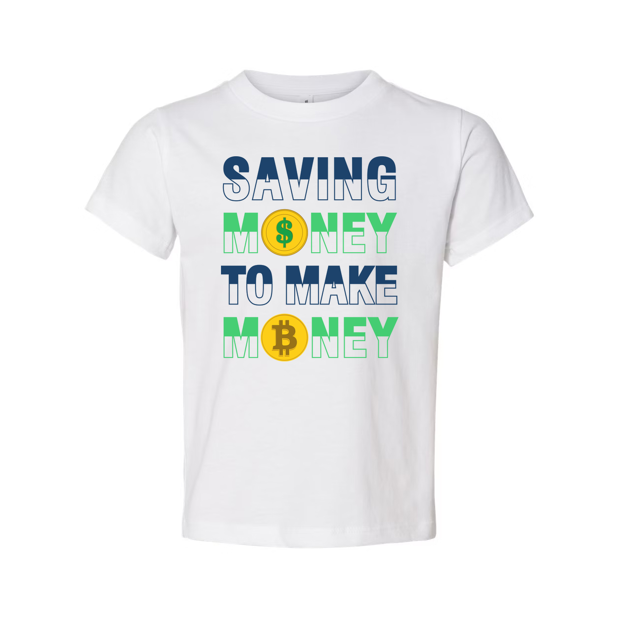 Saving Money To Make Money Graphic Unisex T Shirt Featuring Crypto Money Icons Design