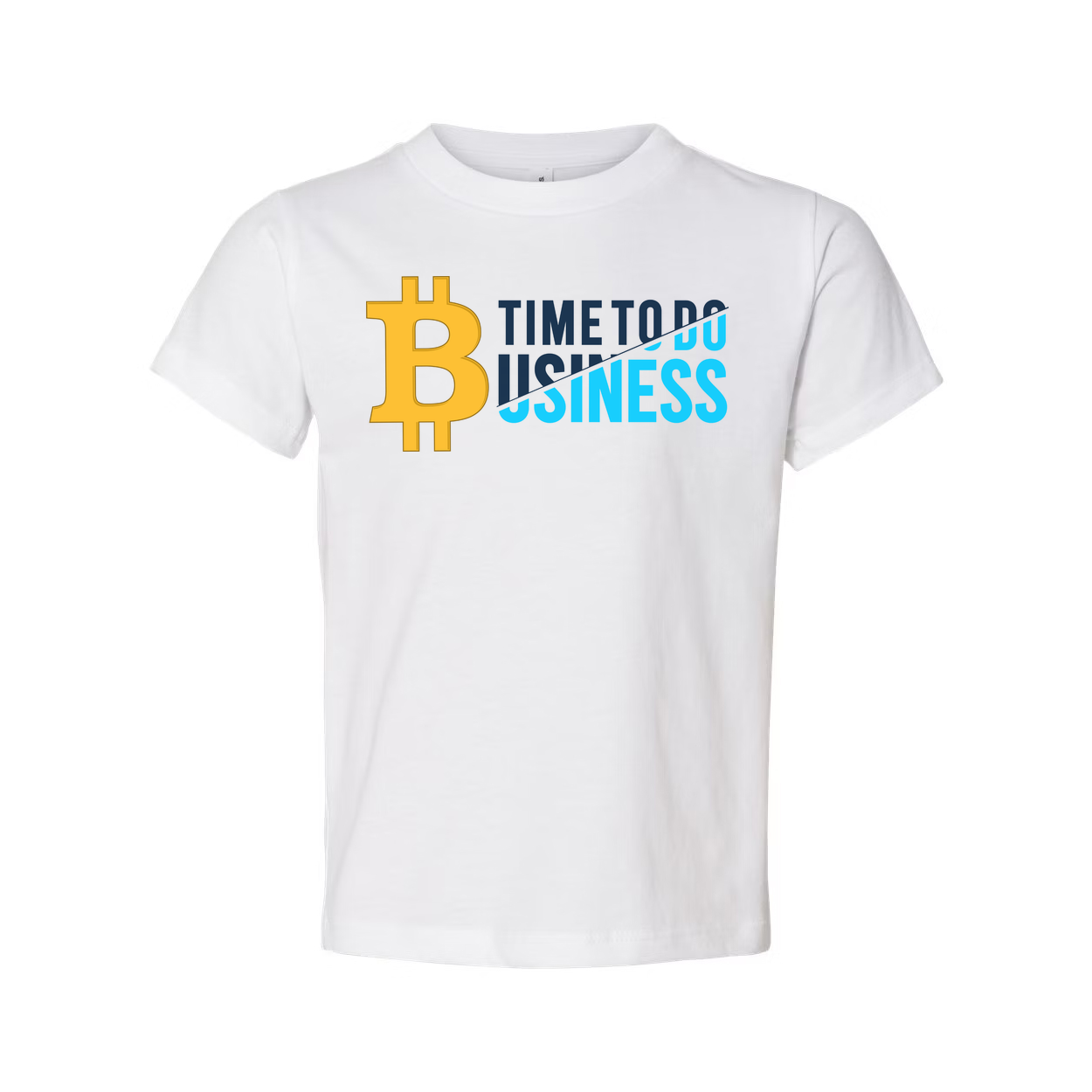 Unisex Bitcoin Logo Graphic T Shirt With Time To Do Business Print For Crypto Enthusiasts