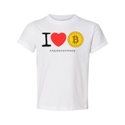 Unisex Cryptocurrency T Shirt With Bitcoin Emblem And I Love Bitcoin Design For Fans