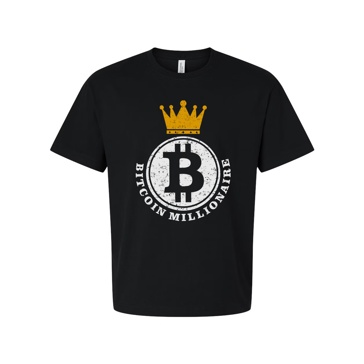 Bitcoin Crown Logo Graphic T Shirt For Crypto Enthusiasts Unisex Tee With Vintage Finish