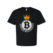 Bitcoin Crown Logo Graphic T Shirt For Crypto Enthusiasts Unisex Tee With Vintage Finish