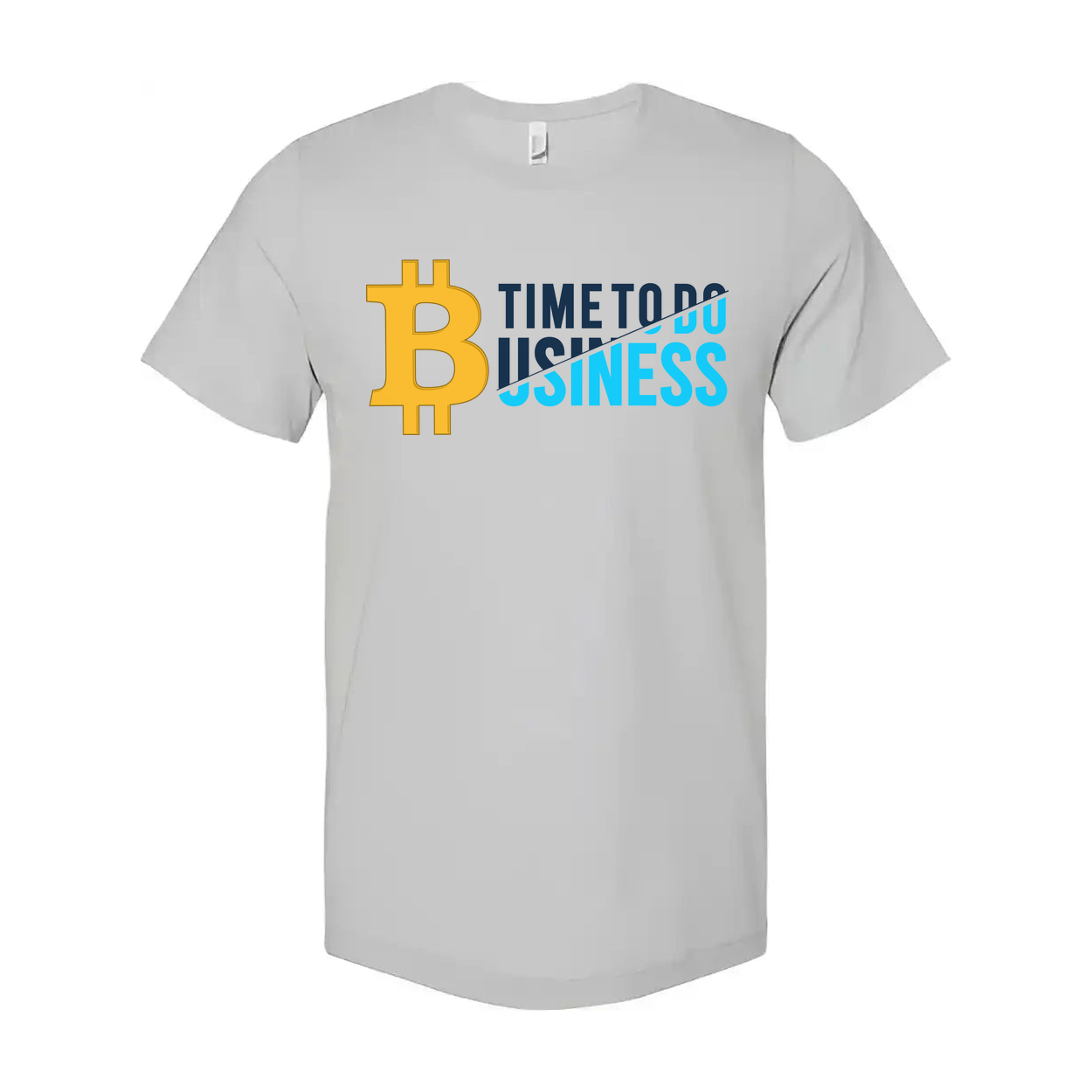 Unisex Bitcoin Logo Graphic T Shirt With Time To Do Business Print For Crypto Enthusiasts