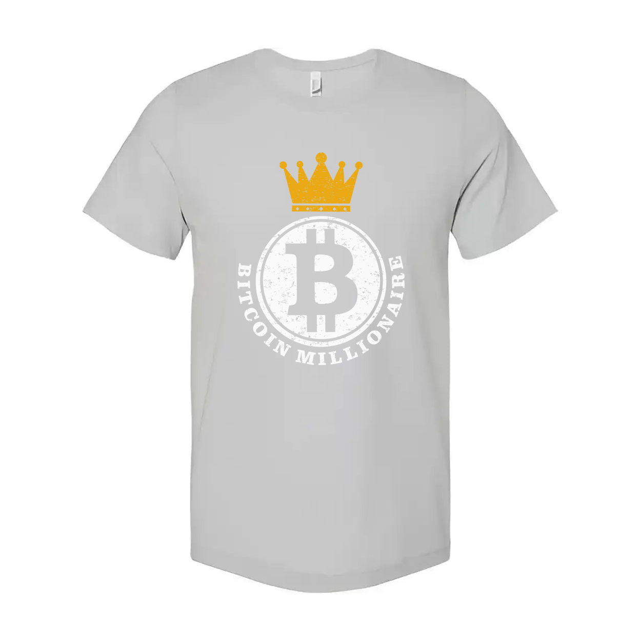 Bitcoin Crown Logo Graphic T Shirt For Crypto Enthusiasts Unisex Tee With Vintage Finish