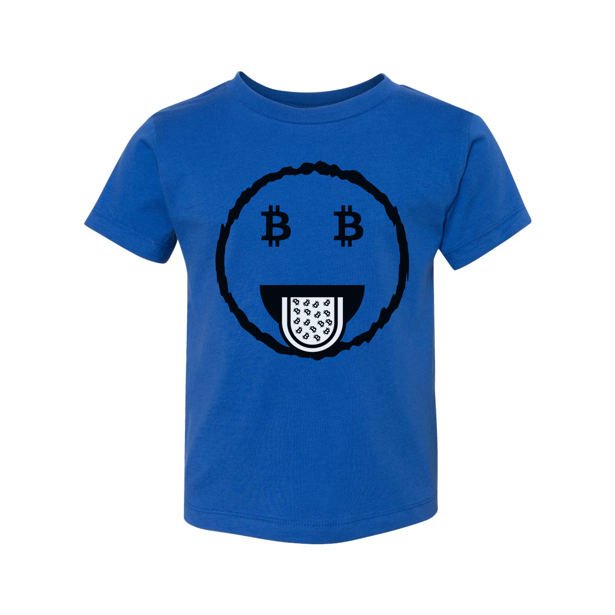 Crypto Bitcoin Emoji Face Graphic T Shirt For Unisex Wear With Bitcoin Motif Illustration Tee