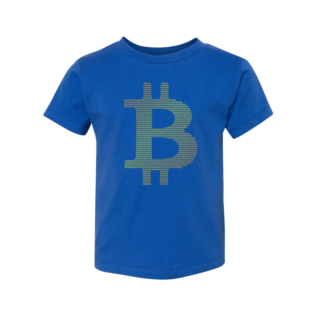 Unisex Crypto T Shirt With Digital Bitcoin Symbol Made From Binary Dots Artwork Graphic