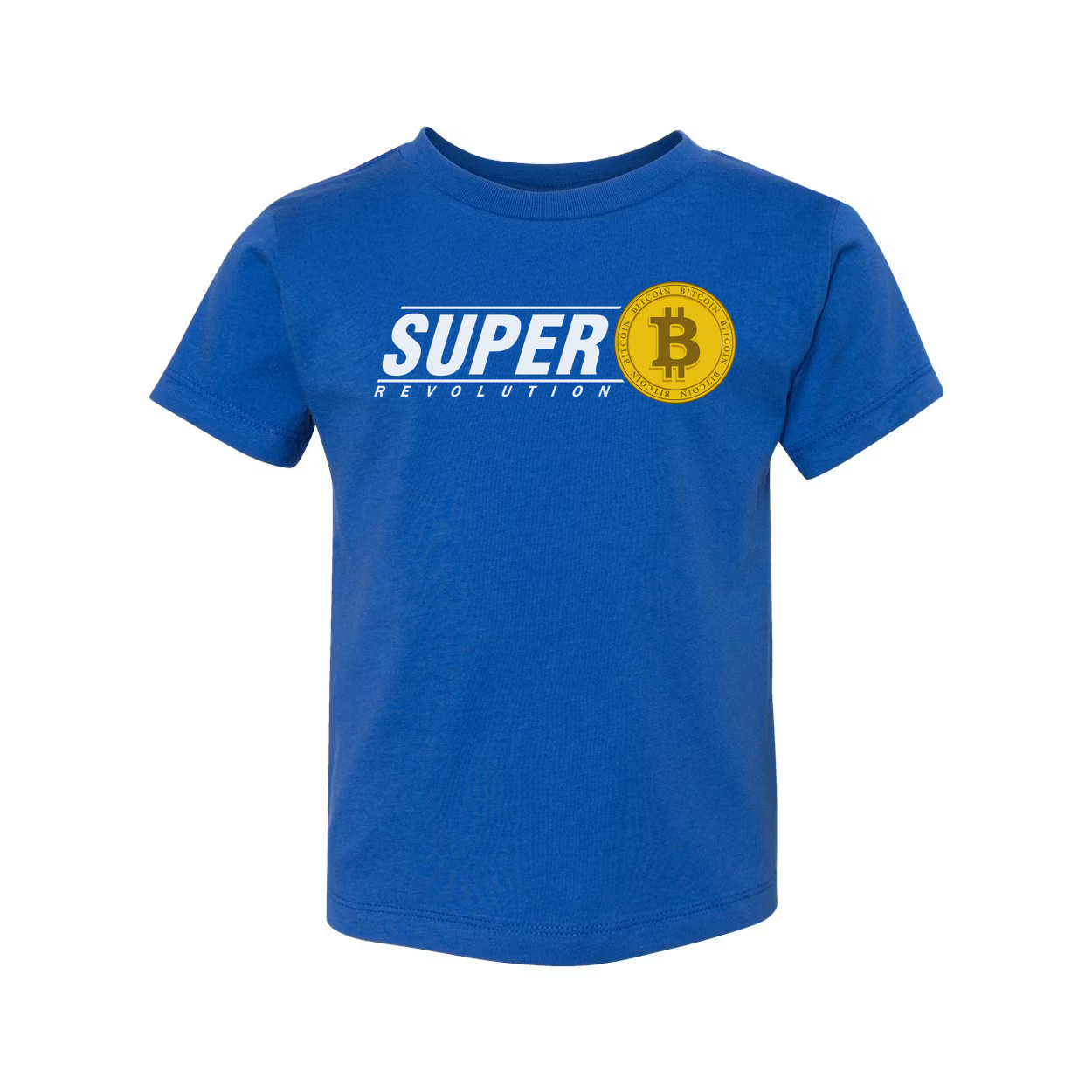 Super Revolution Crypto Graphic T Shirt With Bitcoin Coin Emblem For Unisex Wear Casual