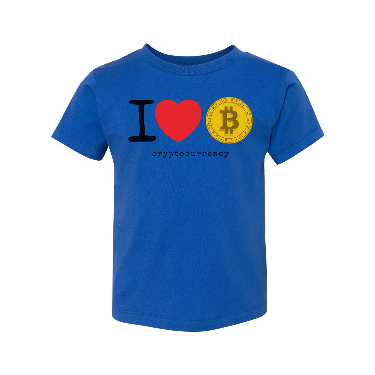 Unisex Cryptocurrency T Shirt With Bitcoin Emblem And I Love Bitcoin Design For Fans