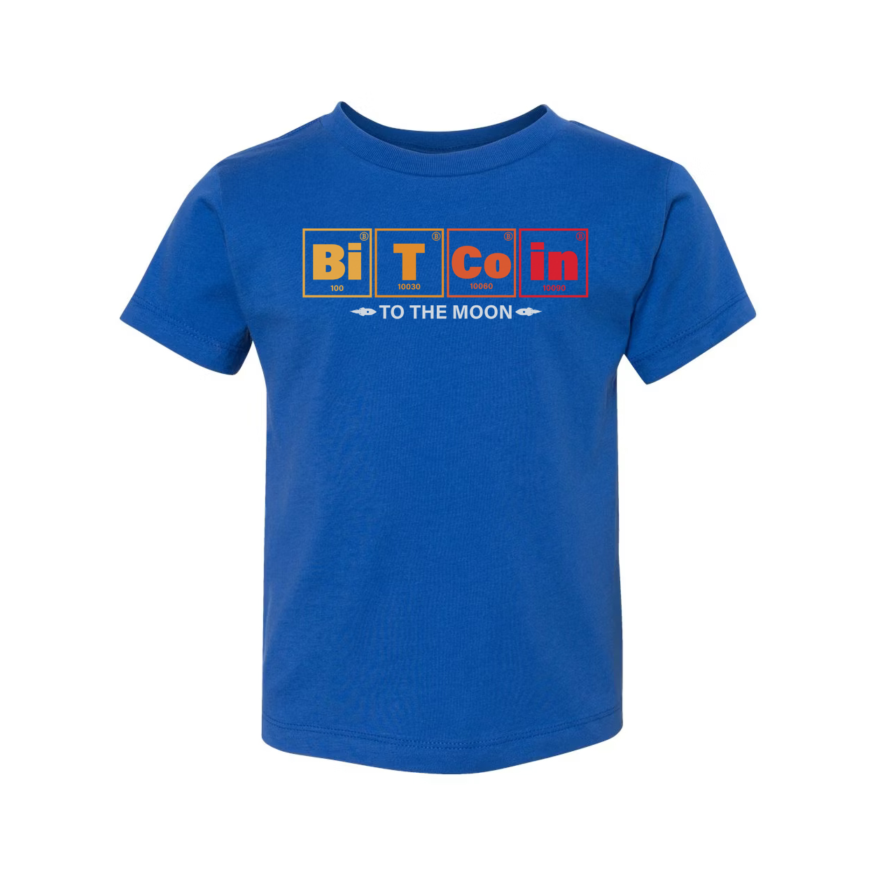 Crypto Unisex T-Shirt With Periodic Table Style Bitcoin Elements Design For Cryptocurrency Fans