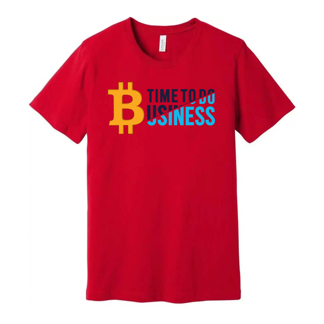 Unisex Bitcoin Logo Graphic T Shirt With Time To Do Business Print For Crypto Enthusiasts