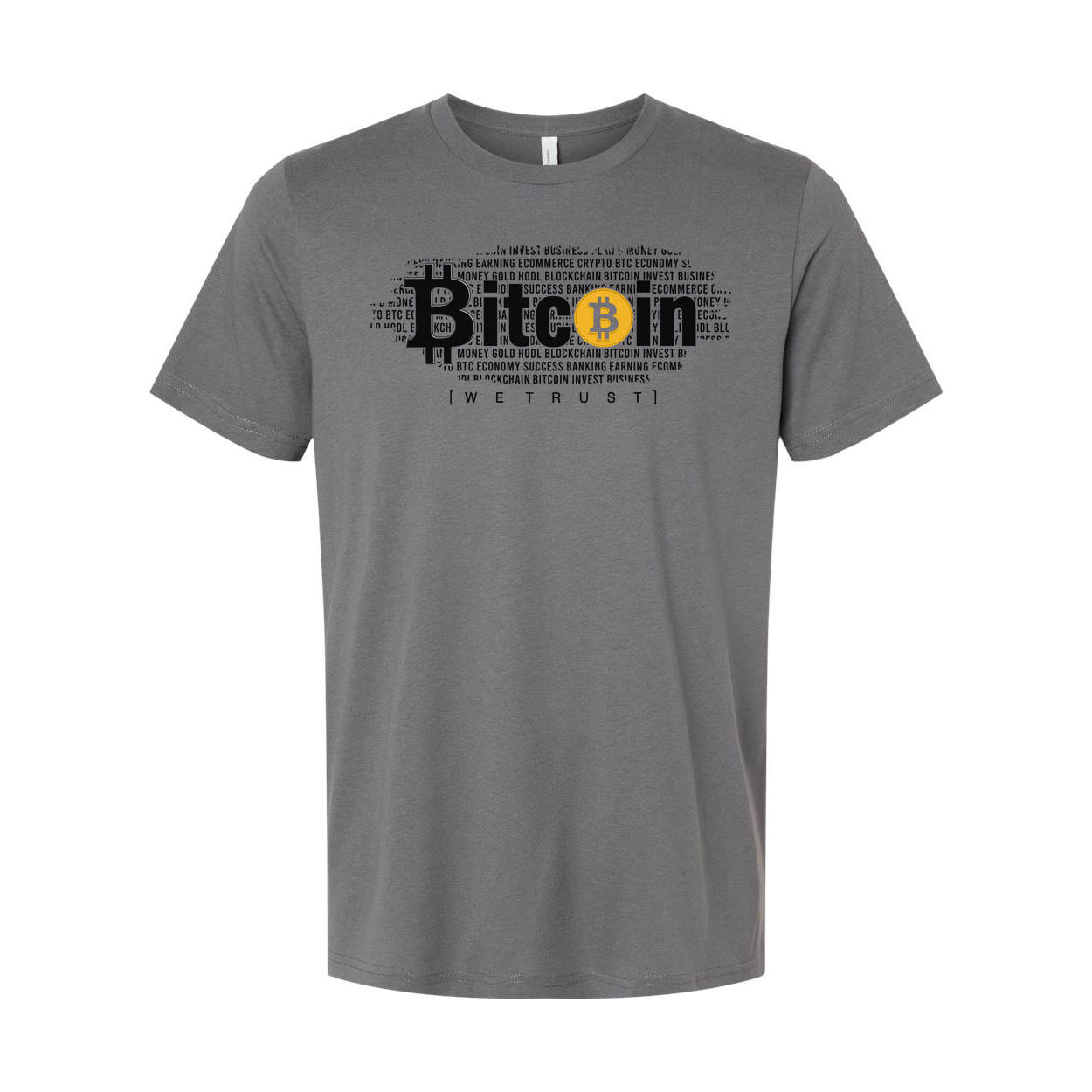 Unisex Bitcoin Graphic Tee With We Trust Slogan And Crypto Logo Print Short Sleeve