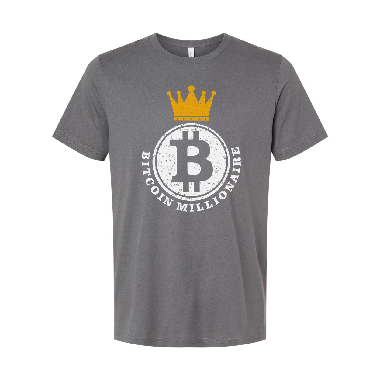 Bitcoin Crown Logo Graphic T Shirt For Crypto Enthusiasts Unisex Tee With Vintage Finish