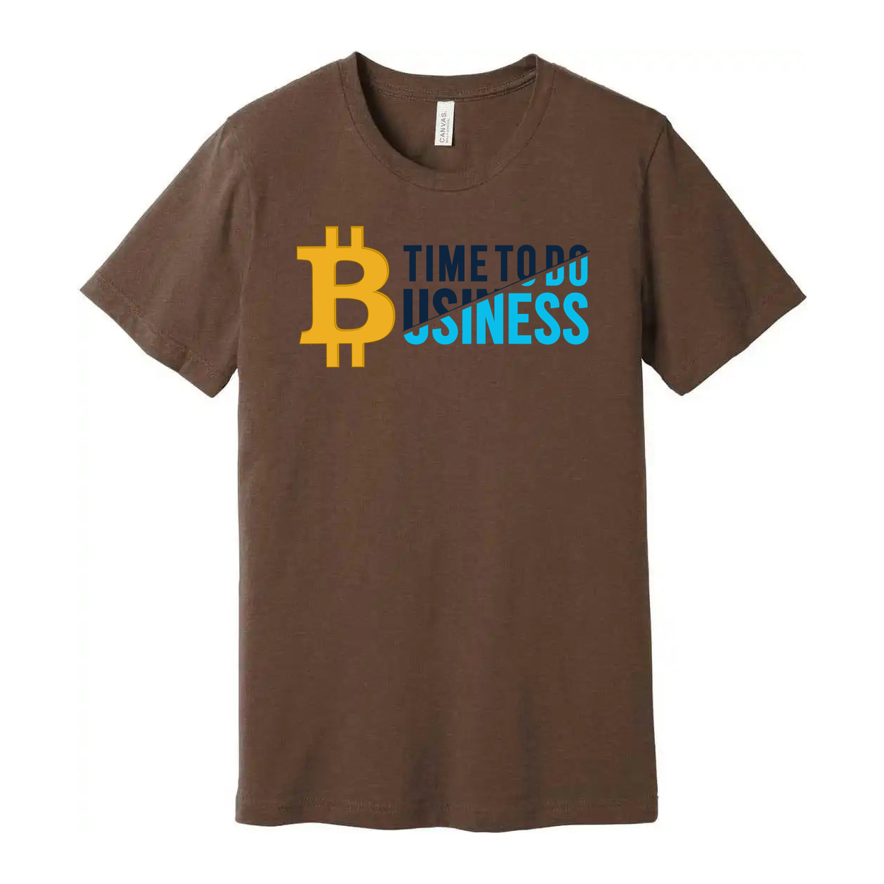Unisex Bitcoin Logo Graphic T Shirt With Time To Do Business Print For Crypto Enthusiasts