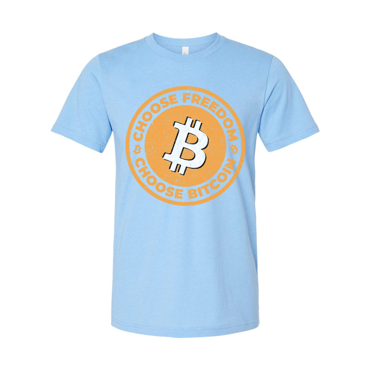 Bitcoin Logo Graphic T Shirt Featuring Choose Freedom Design For Cryptocurrency Enthusiasts