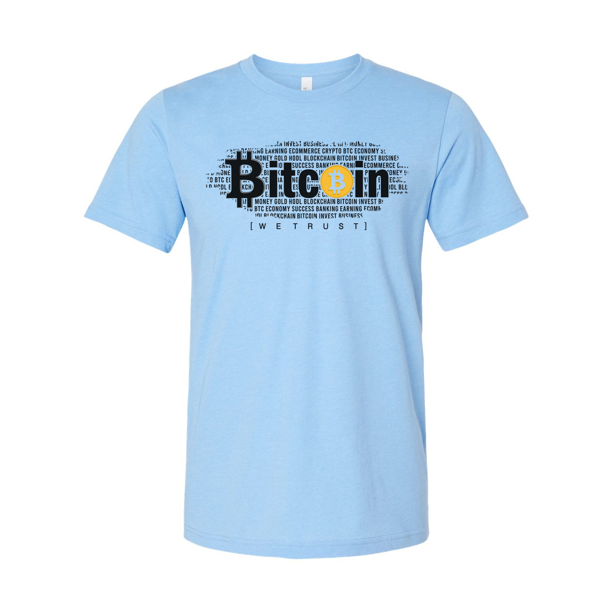 Unisex Bitcoin Graphic Tee With We Trust Slogan And Crypto Logo Print Short Sleeve