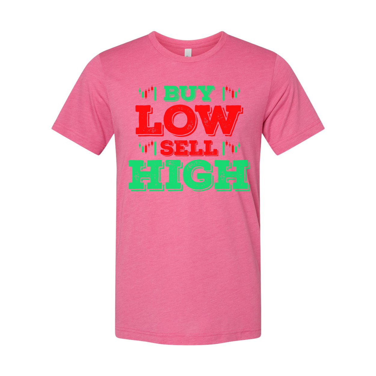 Crypto Trading Unisex T Shirt Graphic I Buy Low Sell High Stock Market Theme Tee